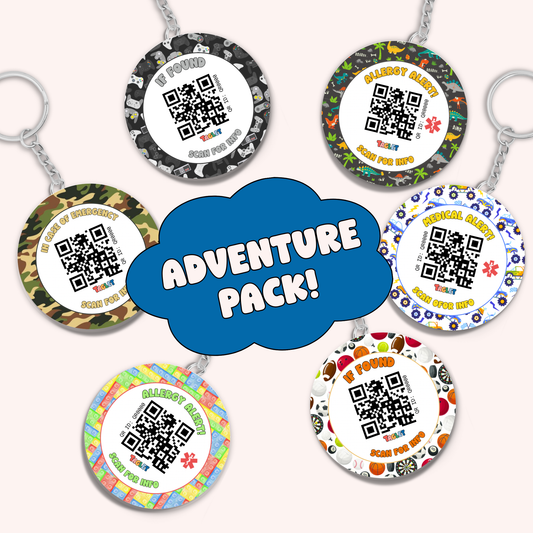 Taglet Safety Keychain - Adventure Patterns