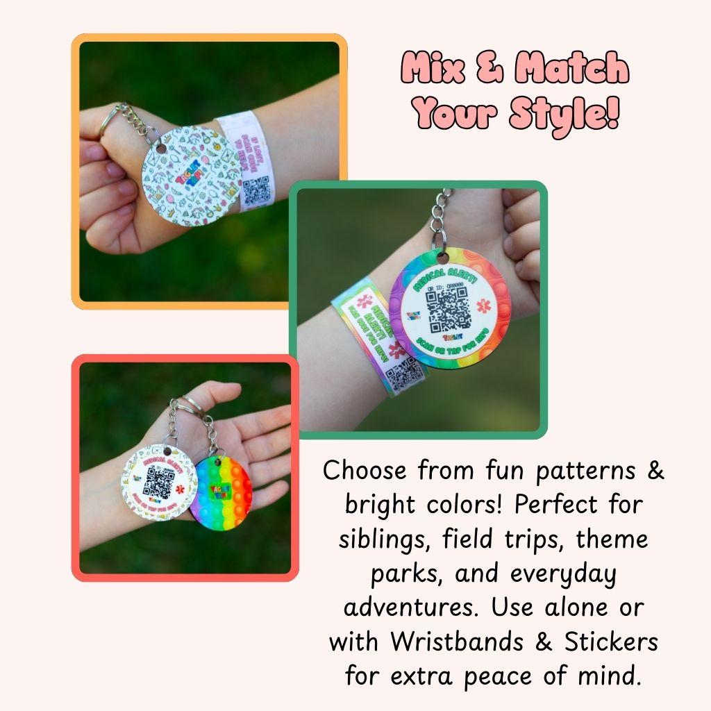 Taglet Safety Keychain - Magical Day Patterns