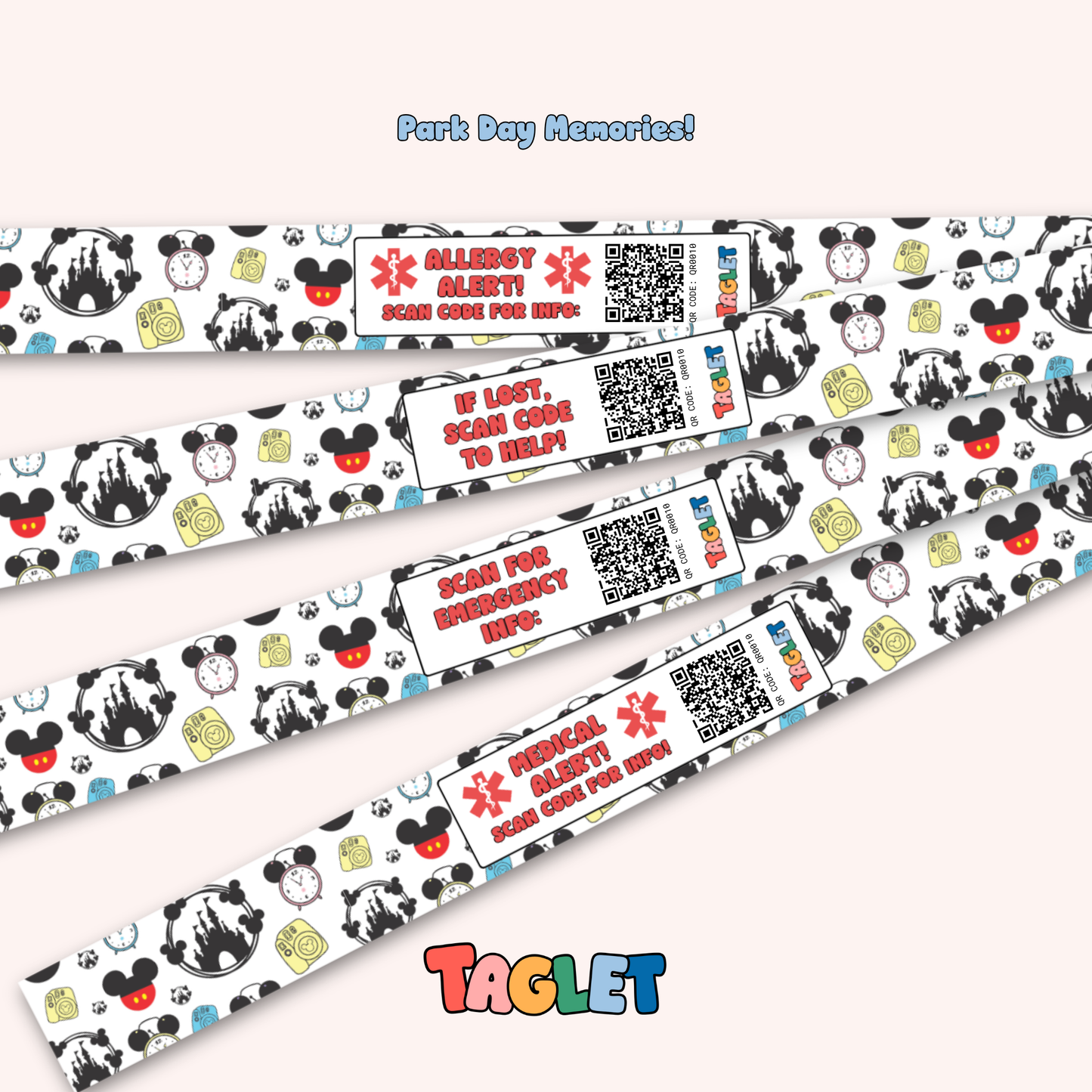 Taglet Safety Wristbands – Magical Day Pack (Set of 12)