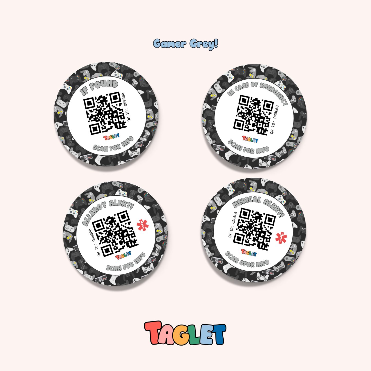 Taglet Round Safety Stickers - Adventure Pack