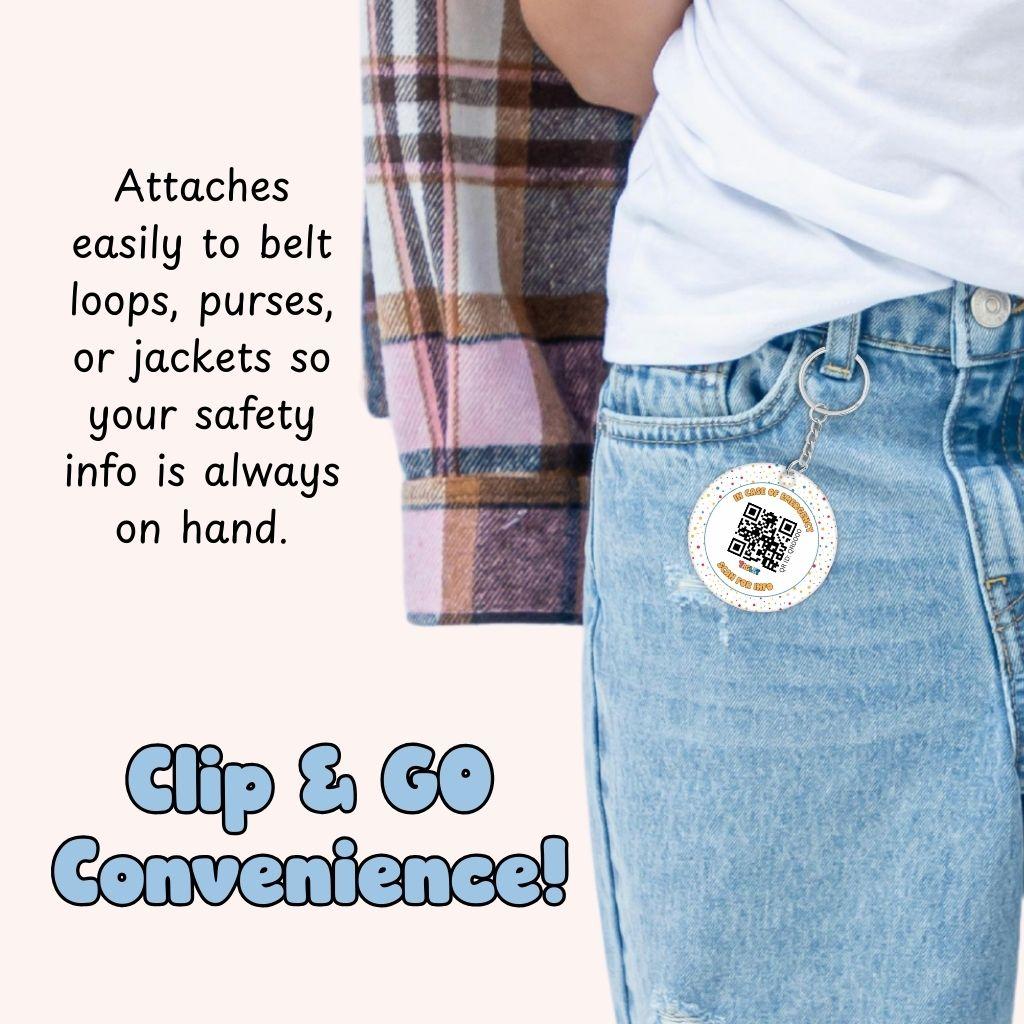 Taglet Safety Keychain - Magical Day Patterns