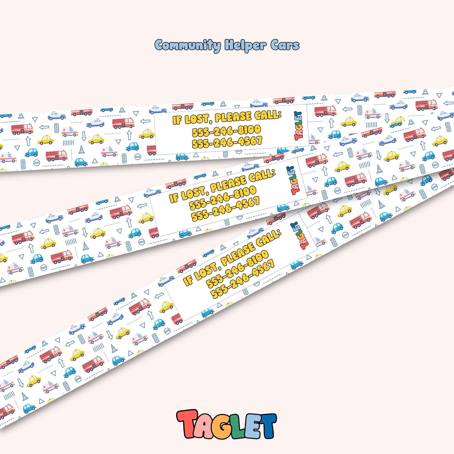 Taglet Child ID Safety Wristbands – Everyday Outings Pack (Set of 12)