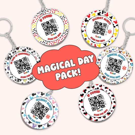 Taglet Safety Keychain - Magical Day Patterns