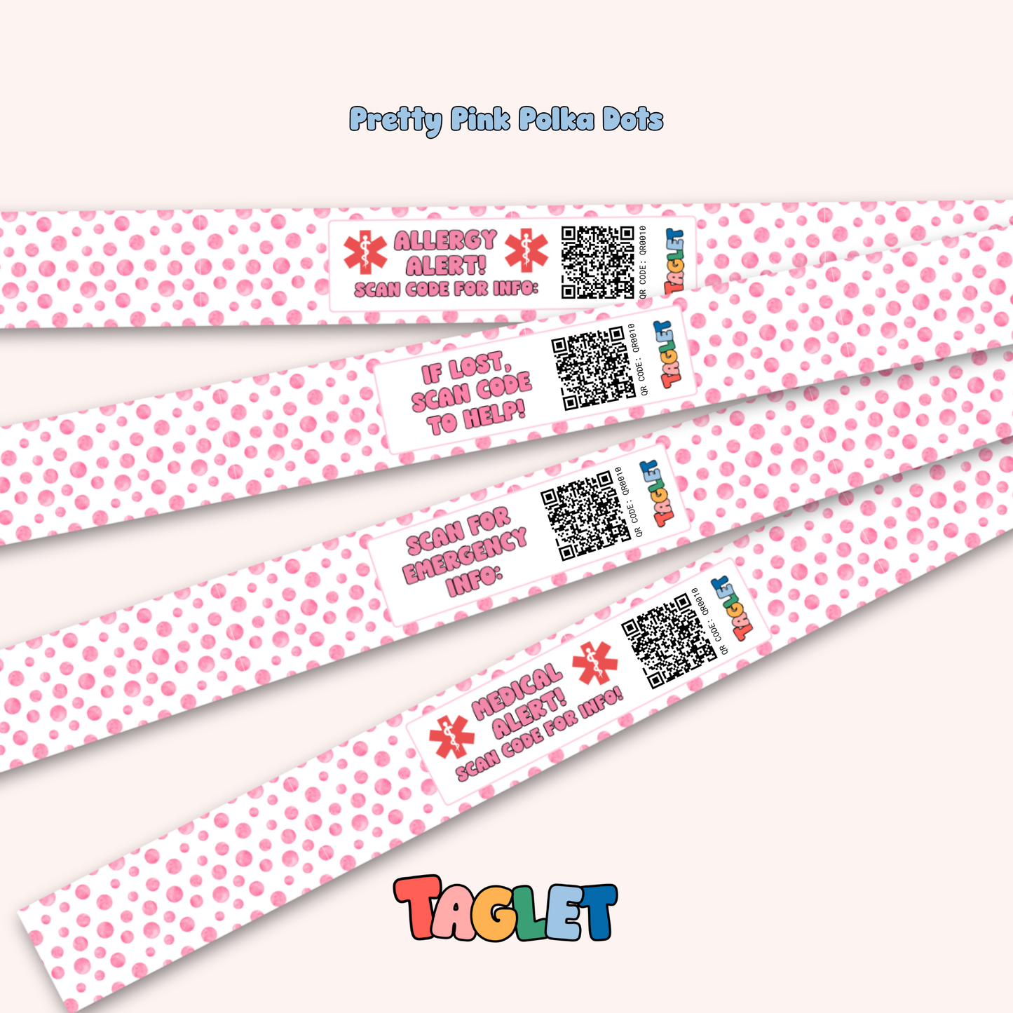 Taglet Safety Wristbands – Sweetheart Pack (Set of 12)