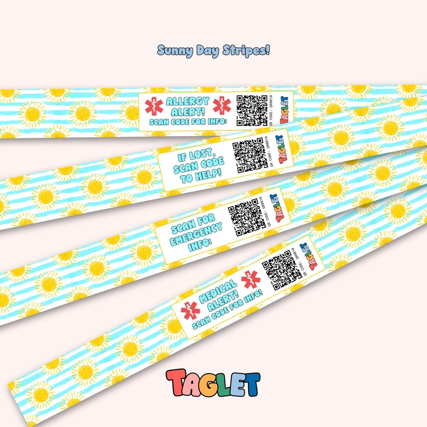 Taglet Safety Wristbands – Beach Day Pack (Set of 12)