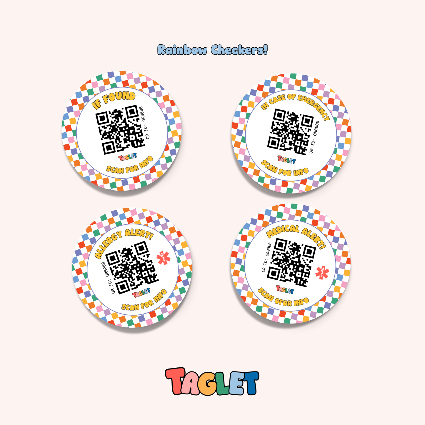 Taglet Round Safety Stickers - Every Day Pack