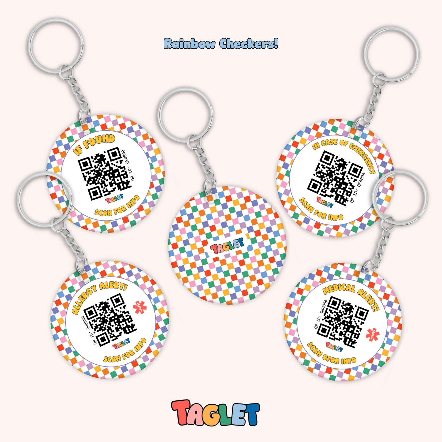 Taglet Safety Keychain - Every Day Patterns