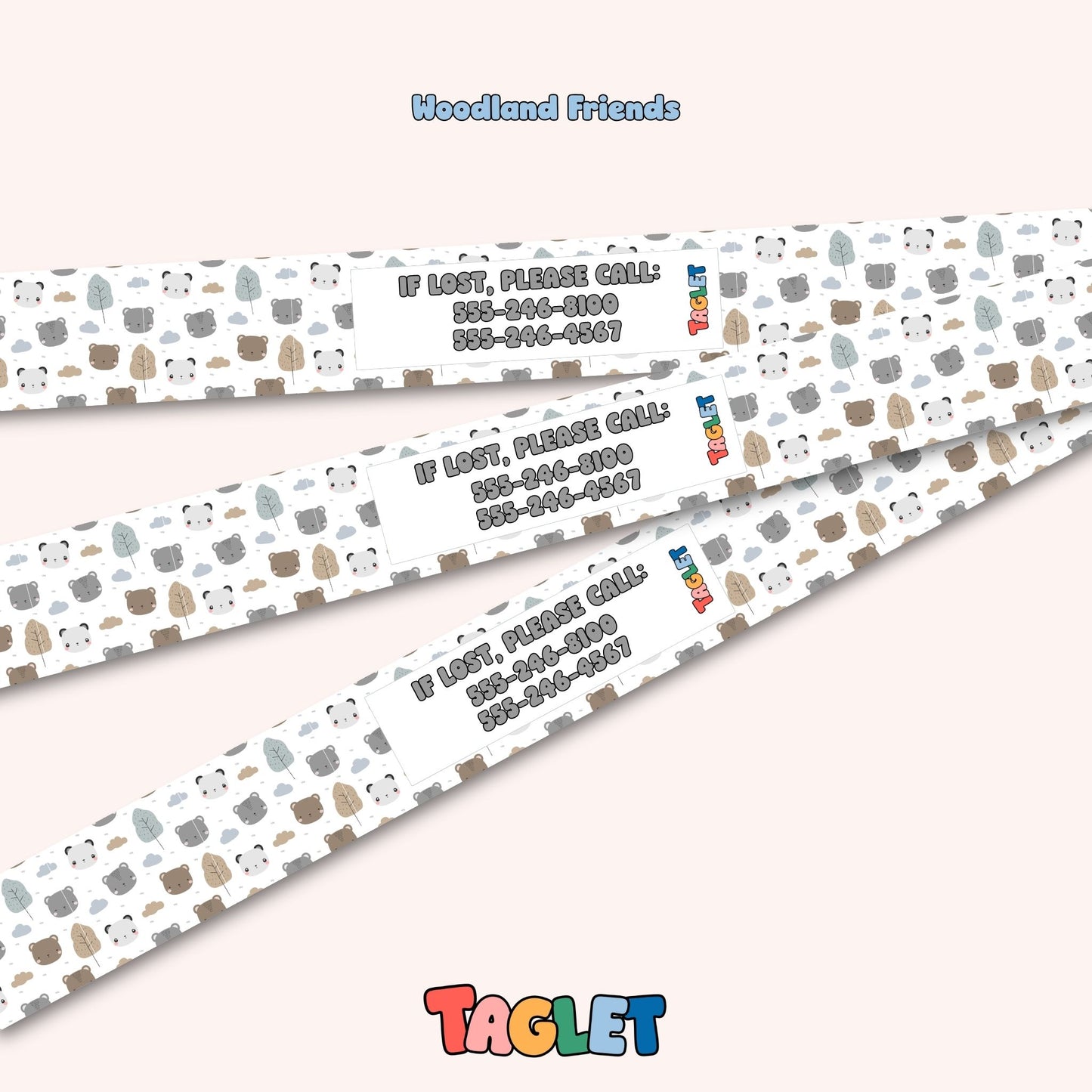 Taglet Child ID Safety Wristbands – Everyday Outings Pack (Set of 12)