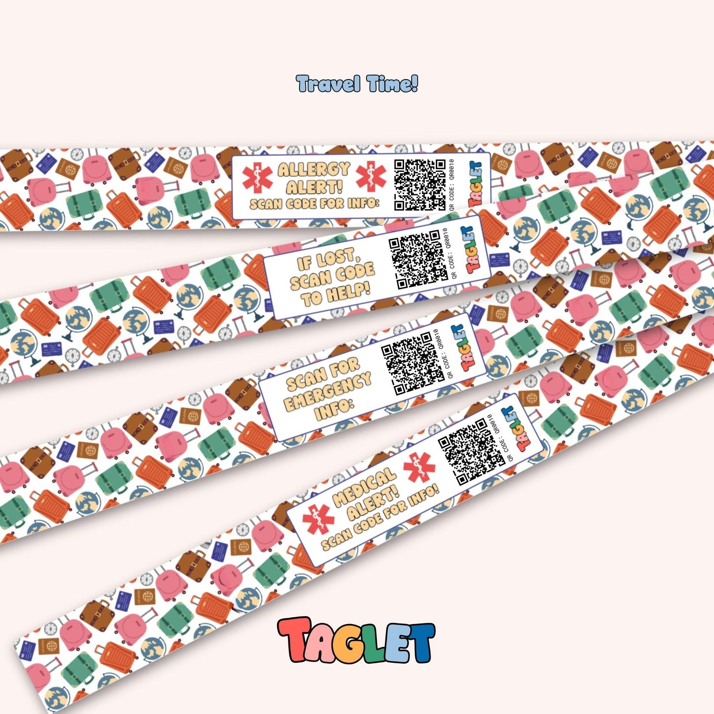 Taglet Safety Wristbands – Beach Day Pack (Set of 12)